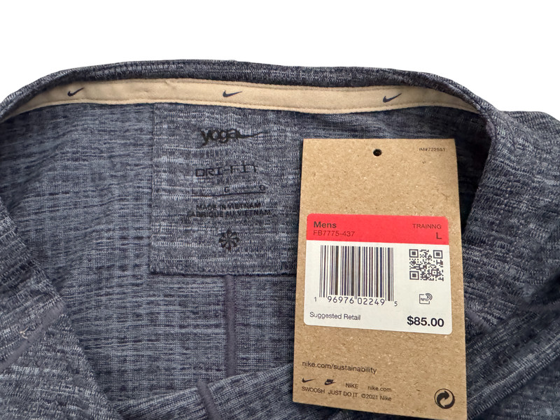 Nike Yoga Men's Dri-FIT Crew Top Shirt Long Sleeves Training Sz Large New $85 gallery