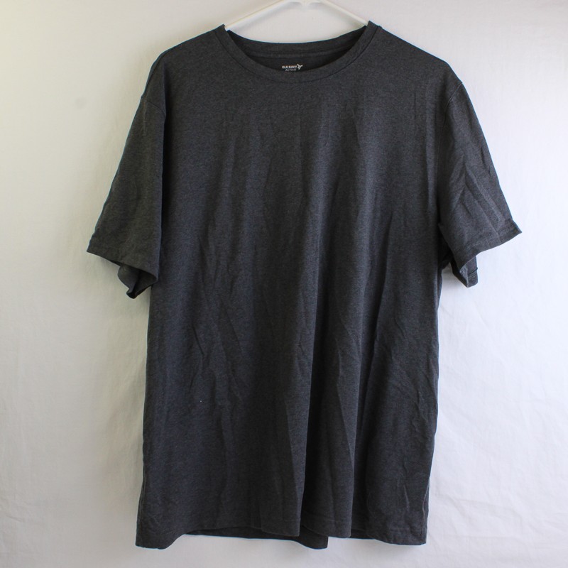 Old Navy Active Core Solid Gray Color Short Sleeve T-Shirt Active Wear Men's XL