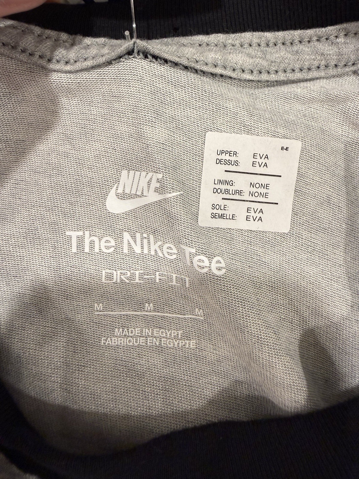 Nike Dri-Fit Medium 3/4 Sleeve Baseball Gray/Black Raglan shirt CJ1617-063 NWT gallery