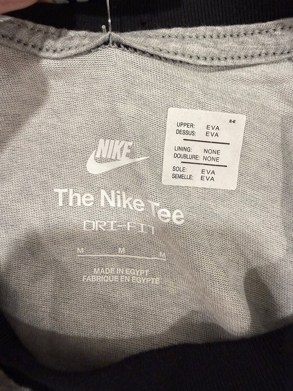 Nike Dri-Fit Medium 3/4 Sleeve Baseball Gray/Black Raglan shirt CJ1617-063 NWT gallery