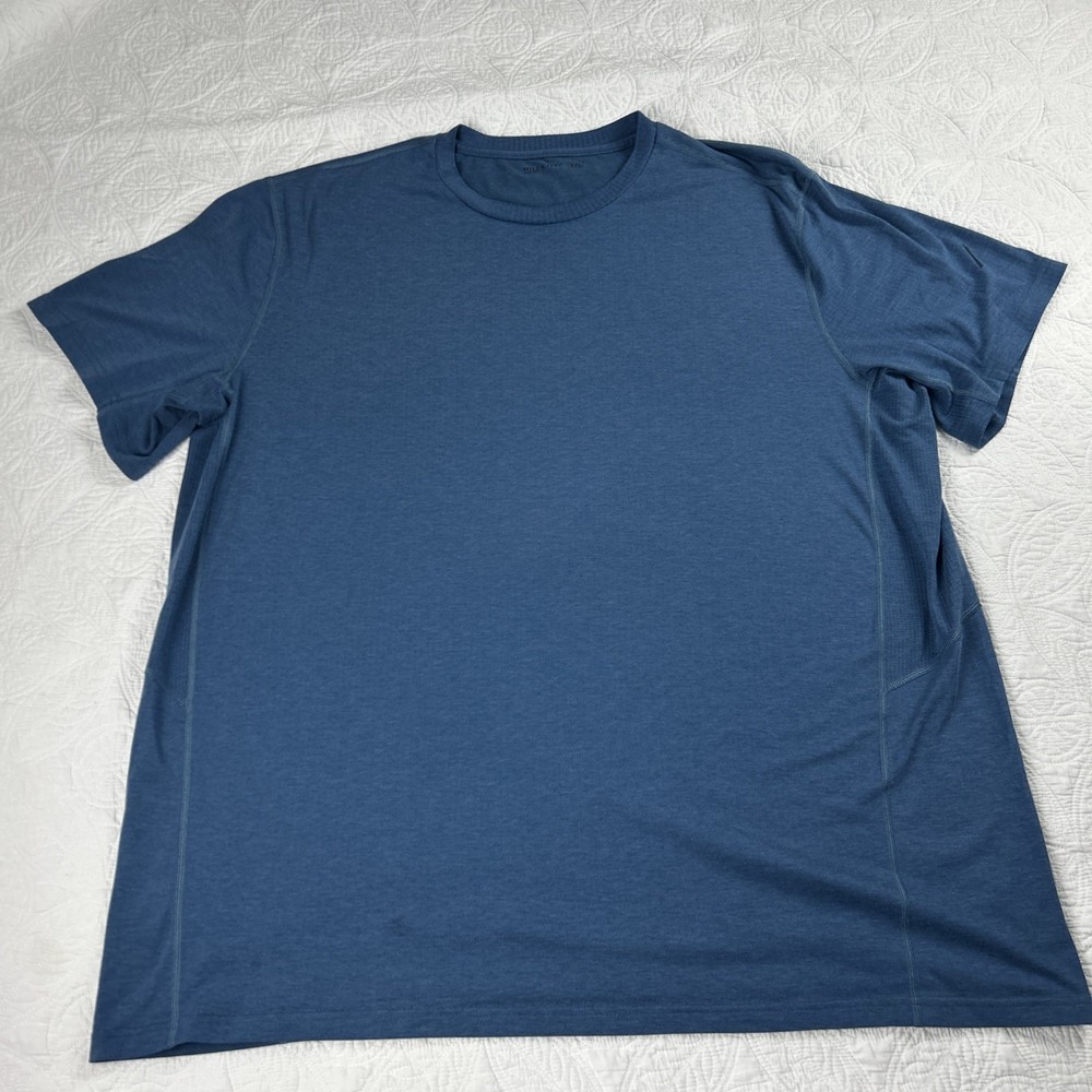 Hill City Shirt Mens XXL Blue Performance Athletic Workout Gym Running