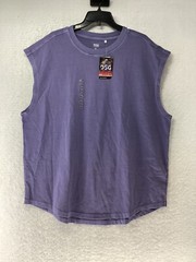 DSG Men’s Heavyweight Jersey Muscle Sleeveless Grape Gray Tank Top Size XL