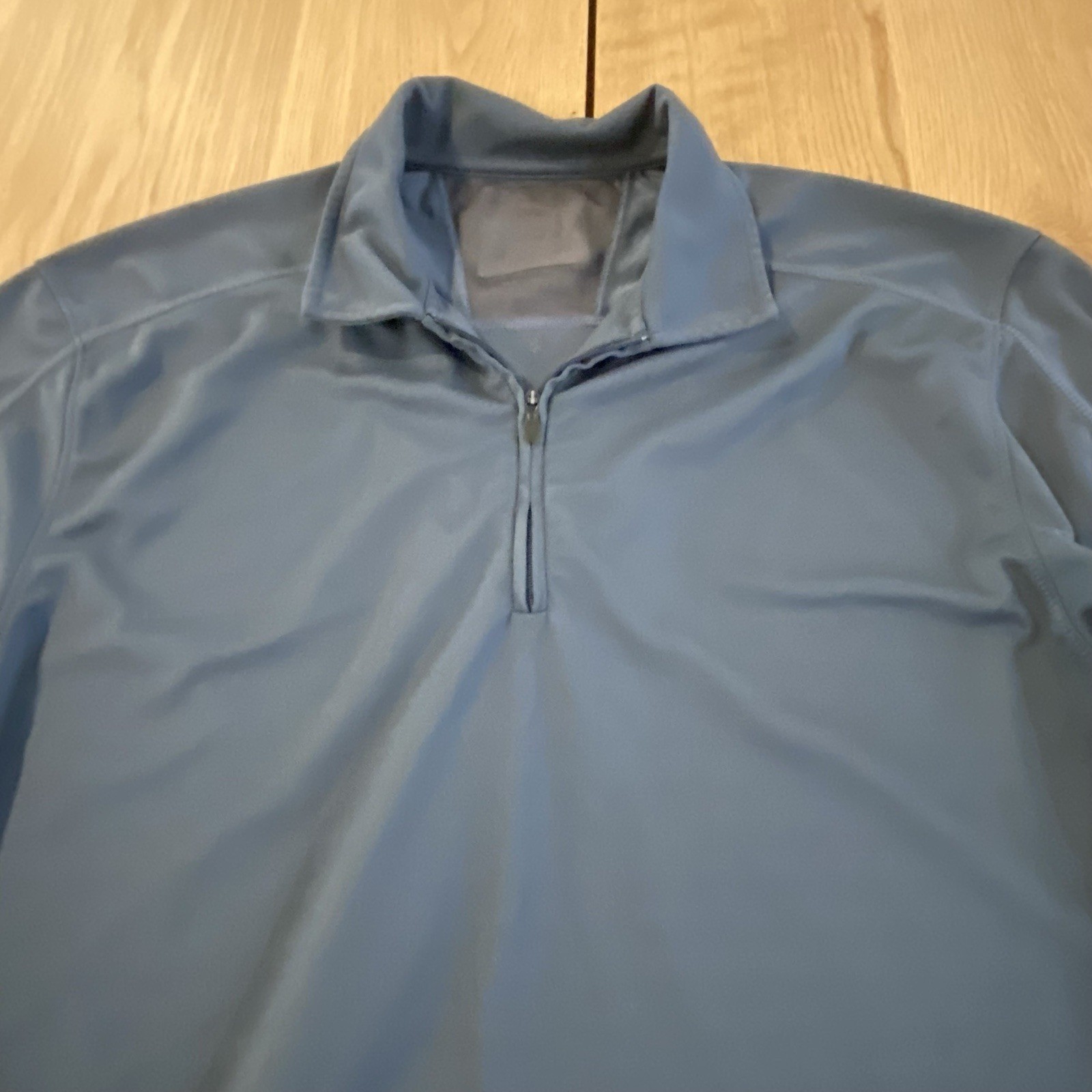 Timberland 1/4 Zip MENS SIZE Large Blue Gray Pullover Performance Vented Shirt gallery