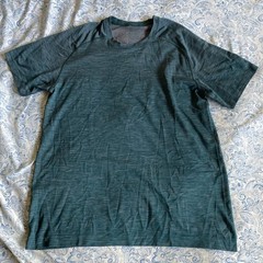 Lululemon T Shirt Men Sz M Green Time To Get Dirty Get Outside Get Sweaty Active
