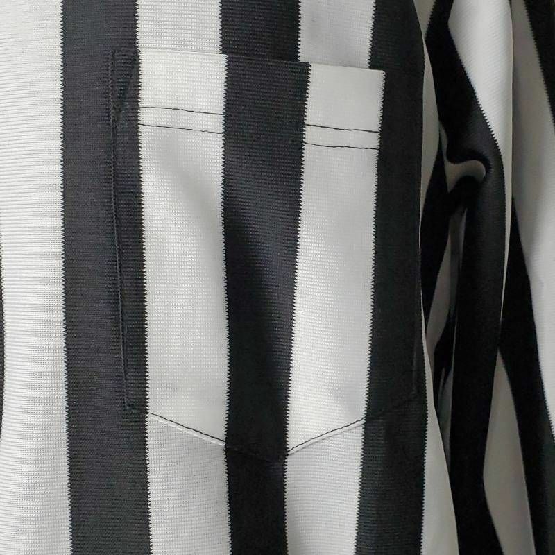 Adams Smitty Mens Football Referee Shirt White Stripe Long Sleeve Pocket L New gallery