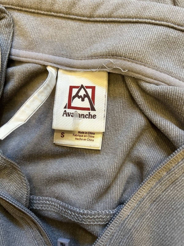Avalanche Quarter Zip Top Stand Up Pullover Gray Mens Small gallery