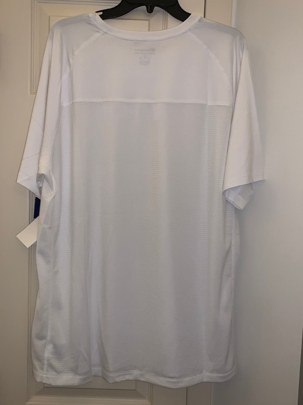 NWT Champion Active Water/Wind Resistant Active Men's White S/S Mesh T-shirt gallery