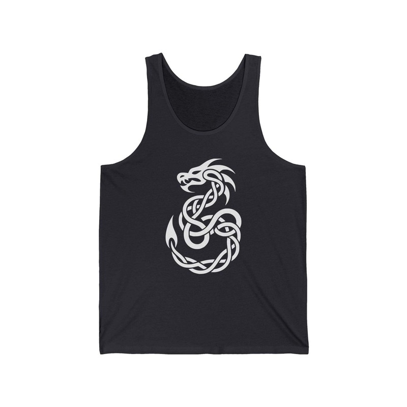 Knotwork Dragon Tank Top | Celtic Mythical Creature Symbol Unisex Shirt Dragon gallery