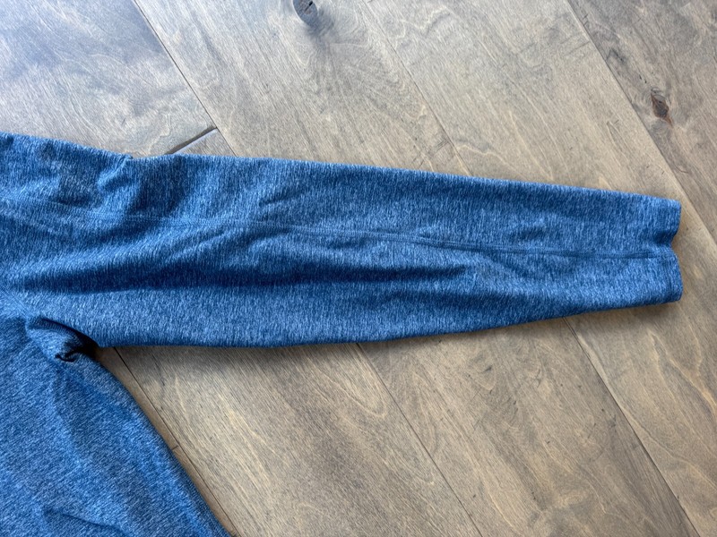 Lululemon Surge Warm 1/2 Zip Heathered Alberta Lake Caspian Blue Men's M/L EUC gallery