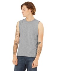 Bella + Canvas 3483 Athletic Heather Grey XL Sleeveless Jersey Muscle Tank