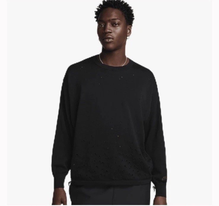 Men’s Nike Sz M Sportswear Tech Pack Longsleeve Jumper - Black FN2612-010 $150 gallery