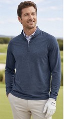 Peter Millar Stealth Performance Quarter Zip Pullover Mens XXL Blue Golf