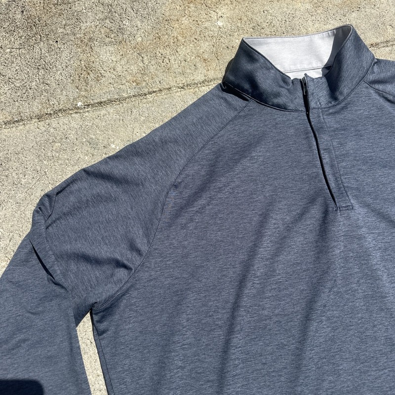 Peter Millar Crown Crafted Stealth Performance 1/4 Zip Men's XL Blue Golf Casual gallery
