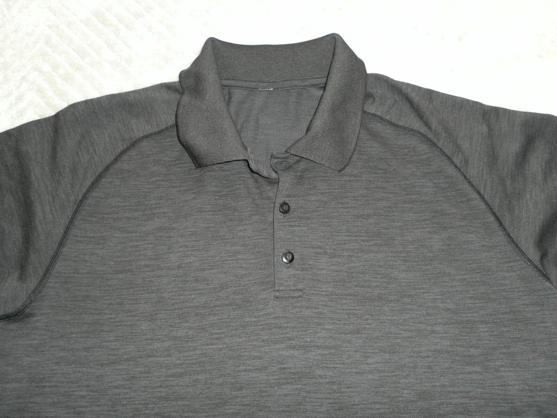 Lululemon Men's L/Large Metal Vent Tech Polo Deep Coal / Black gallery