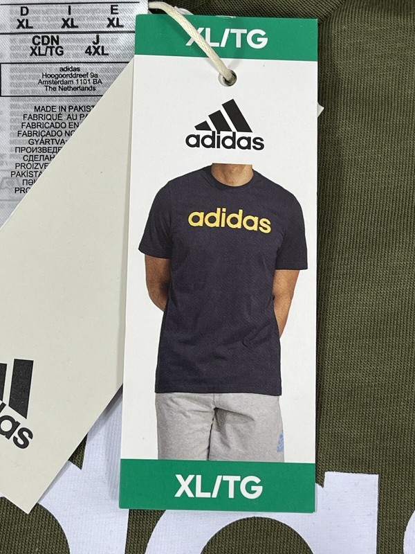 ADIDAS Essential Tee w Embroidered Back Logo, 100% Cotton, Men's XL, Green, NEW gallery