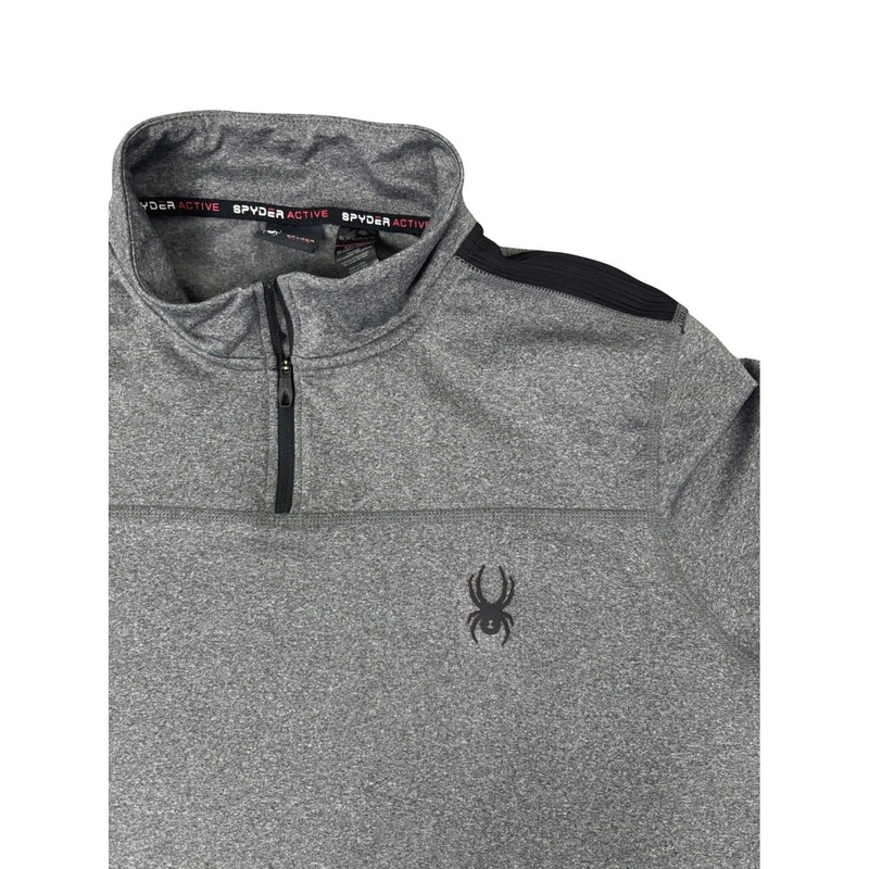 Spyder Active Men's 1/4 Zip Pullover XXL Gray Heathered ProWeb Activewear gallery