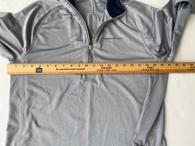 Vineyard Vines 1/2 Zip Long Sleeve Active Shirt - Silver Gray Pocket - Mens M gallery