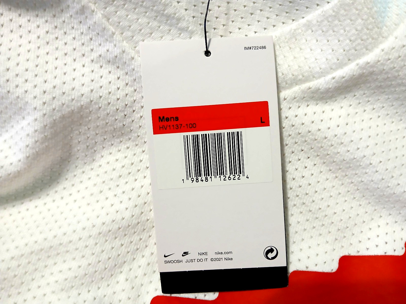 Nike Sportswear Club Oversized White Hockey Jersey HV1137-100 Men's Size L gallery