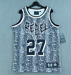 Rebel Vengeance Basketball Jersey Men’s L Black/White Snakeskin Tank Top NWT
