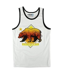Tony Hawk Mens Cali Diamond Tank Top, White, Small