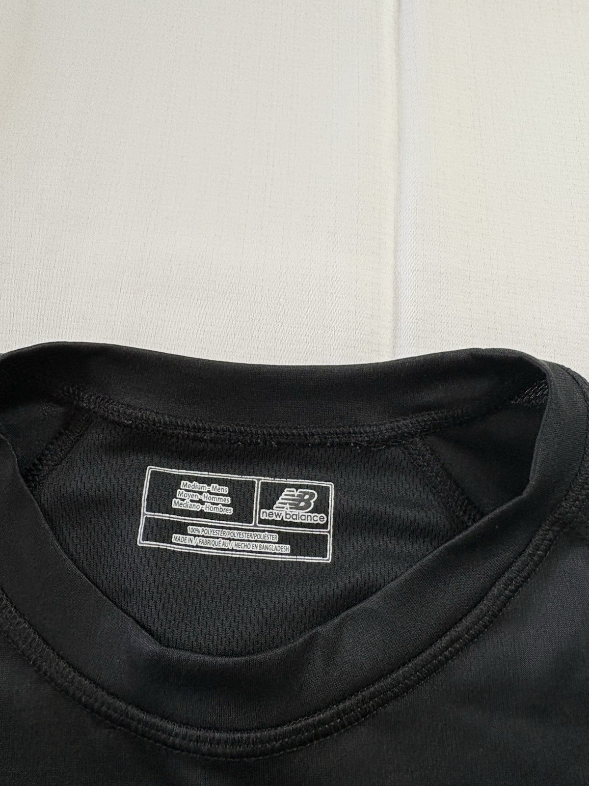 New Balance Men's Black Short Sleeve Athletic Fit Crew Neck Polyester Tee M gallery