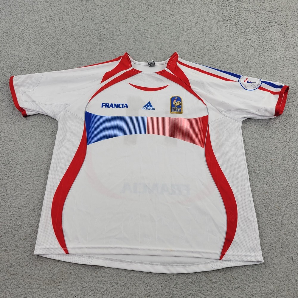 France World Cup Away Jersey Mens XL #11 White FFF Soccer Futbol