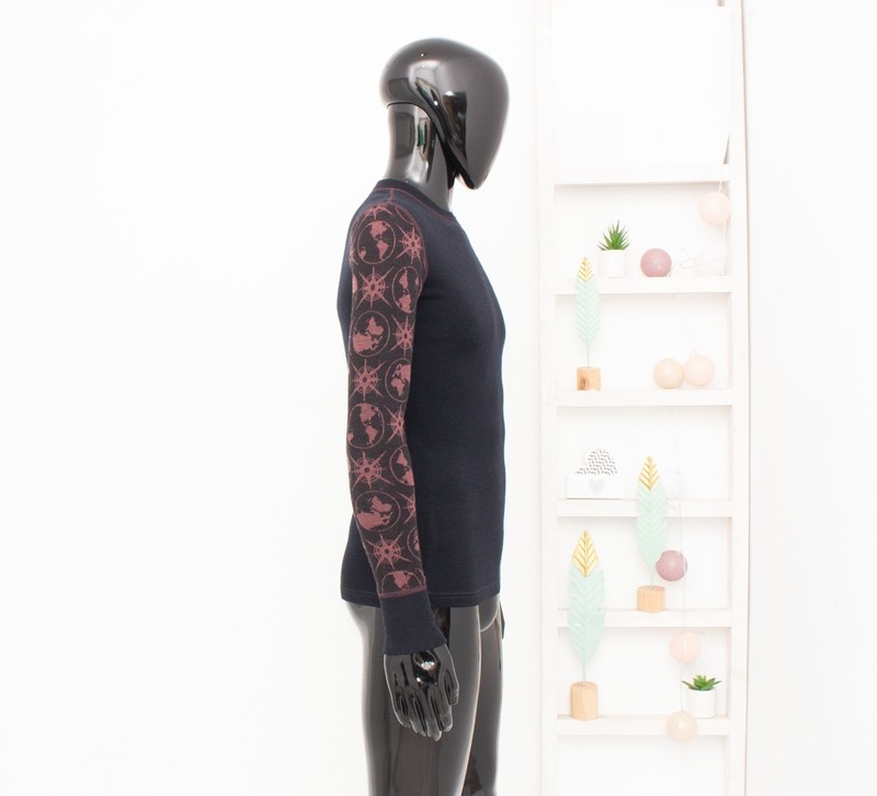 JANUS Merino Base Layer Top Men's Long Sleeve 95% Wool Thermo Black S gallery