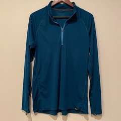 Patagonia Pullover Mens Capilene Midweight Zip Neck Base Layer Top Blue Size L