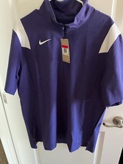 Nike Coaches Performance Short Sleeve Sideline Purple Jacket Men’s L DJ5113-586