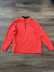 Nike Golf Dri-FIT Men’s L Red 1/4 Zip Pullover Golf