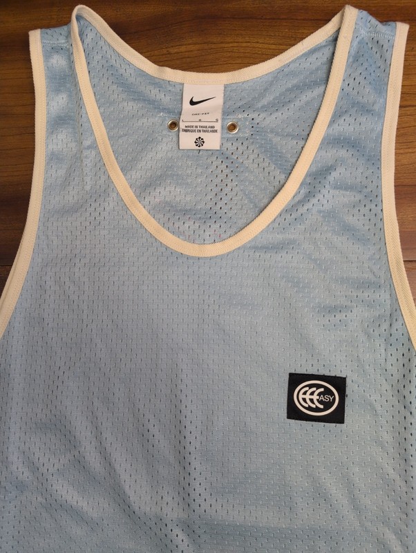 NIKE Dri-FIT Kevin Durant Easy Tank Top Jersey Mens L Baby Blue Warm Up Shirt gallery