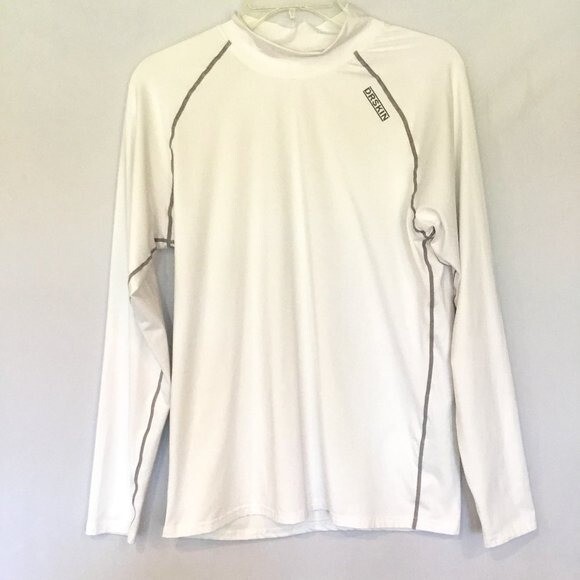 DRSKIN Men's Long Sleeve Thermal Pullover Mock Neck Training Tee Sz Large Active gallery