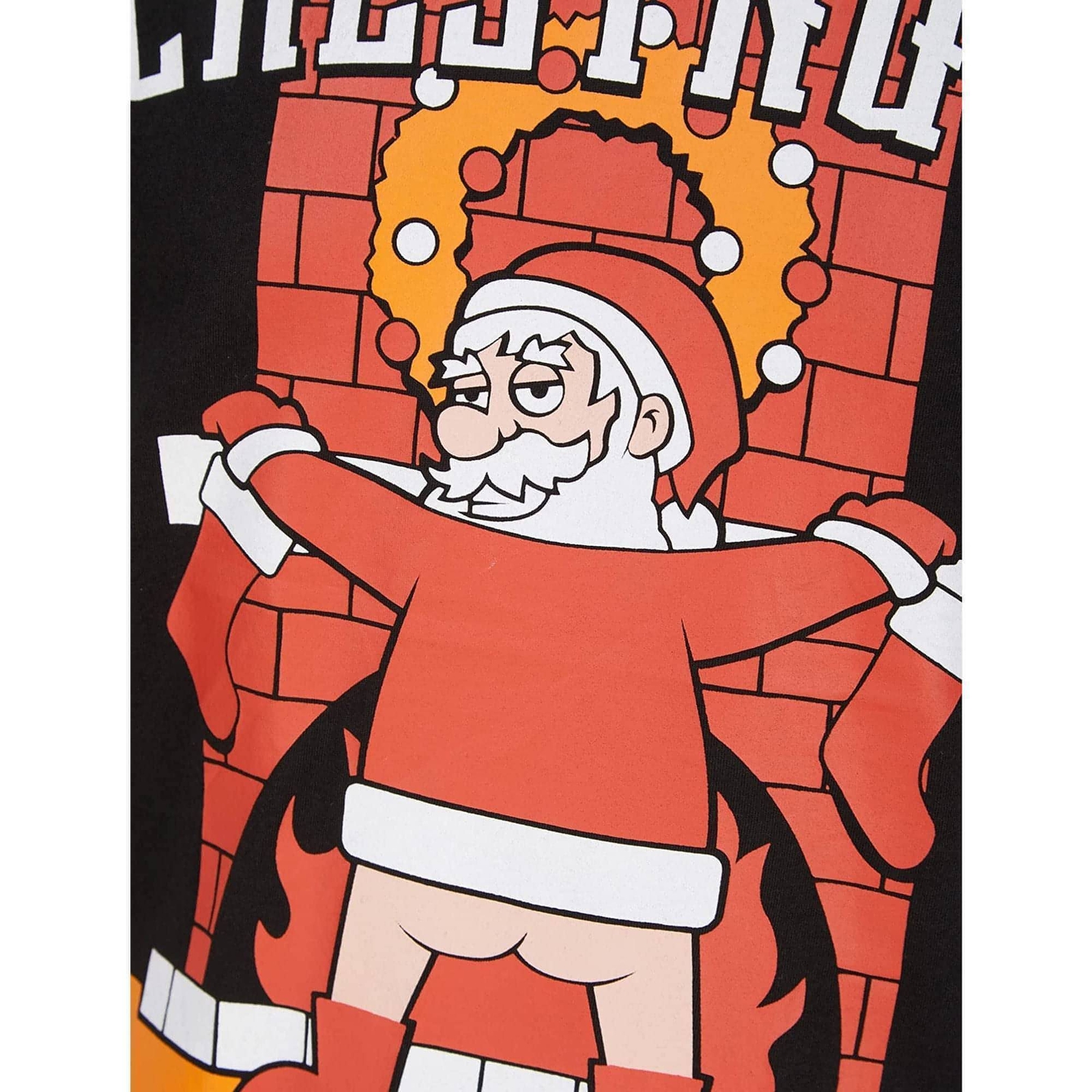 Christmas Chestnuts Roasting Mens Christmas Top Black Short Sleeve T-Shirt gallery