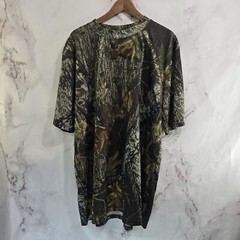 Mossy Oak Shirt Mens 2XL Camo Break Up Short Sleeve Whicking Poly Maple Woodland