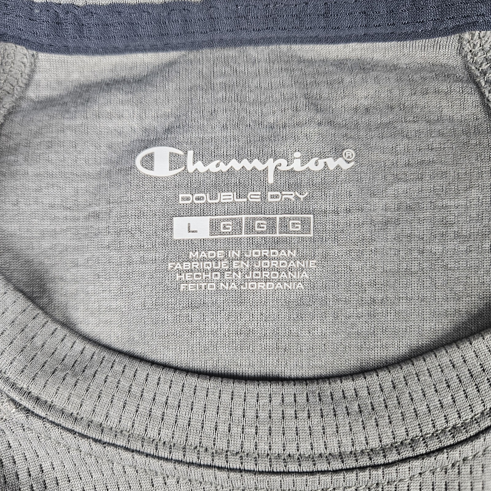 Champion Double Dry Shirt Mens Large Gray Athletic Short Sleeve Performance Tee gallery