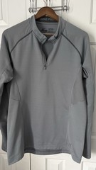 Nike Pro Hyperwarm Men’s 1/4-Zip Mock Neck Pullover with Thumb Holes Gray Lg EUC