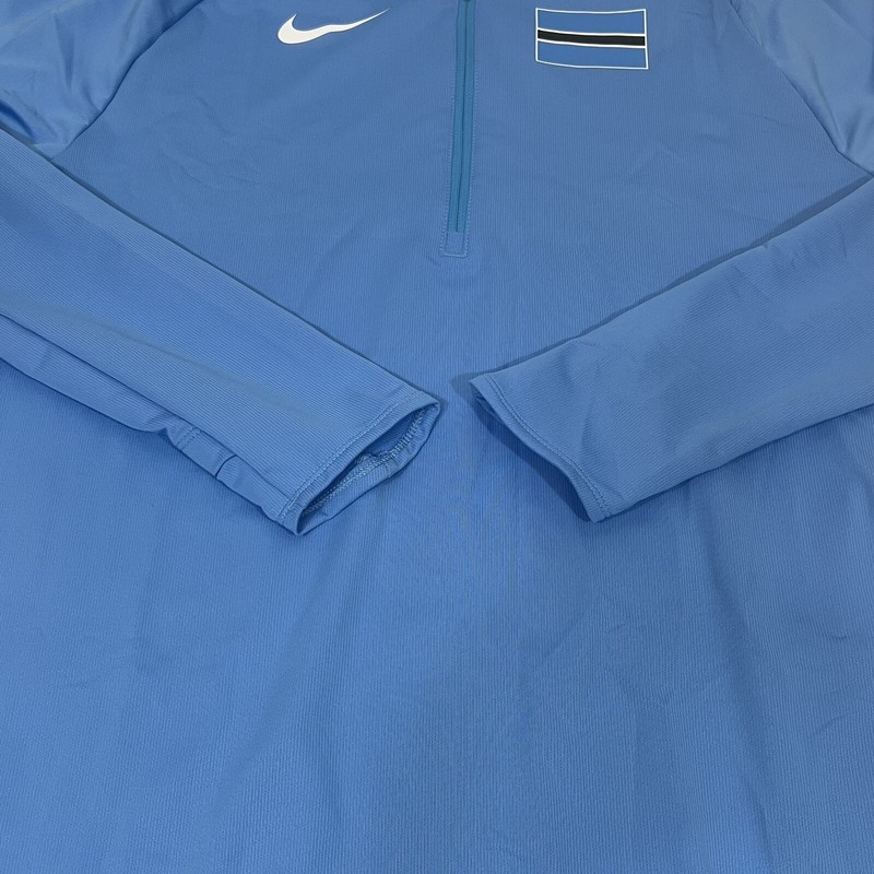 Nike Pro Elite Botswana 1/4 Zip Blue Olympic Pullover Track Jacket Men Large New gallery