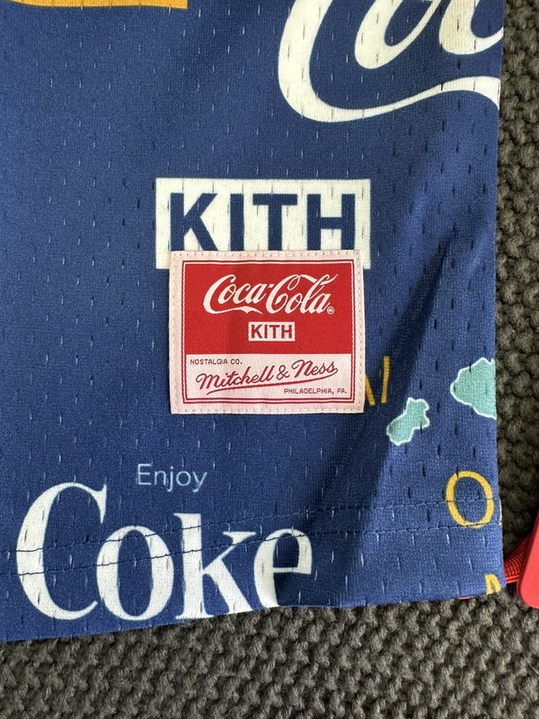 Kith x Coca Cola x Mitchell & Ness Hawaii Map Jersey Size XL Blue gallery