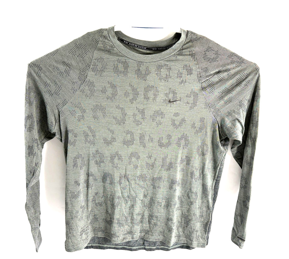 Nike Therma-FIT ADV Long-Sleeve Running Top Jade Iron Grey Men Sz XL FZ1125-370
