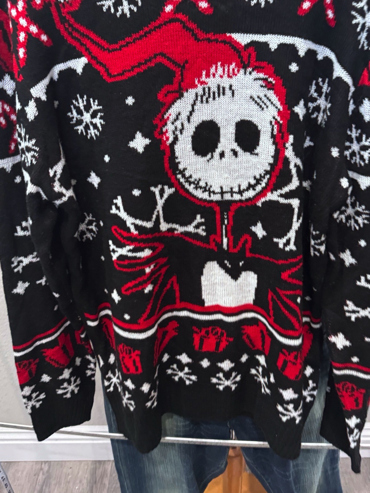 Disney Nightmare Before Christmas Ugly Christmas SWEATER Large L gallery