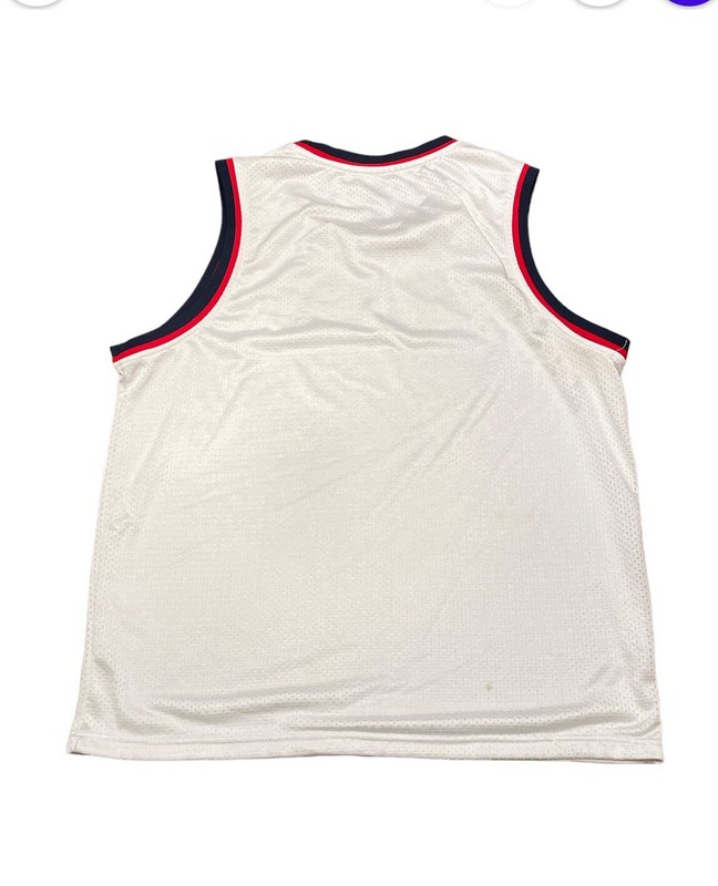 FILA Basketball Jersey White Blue Red Active Tank Size XL gallery