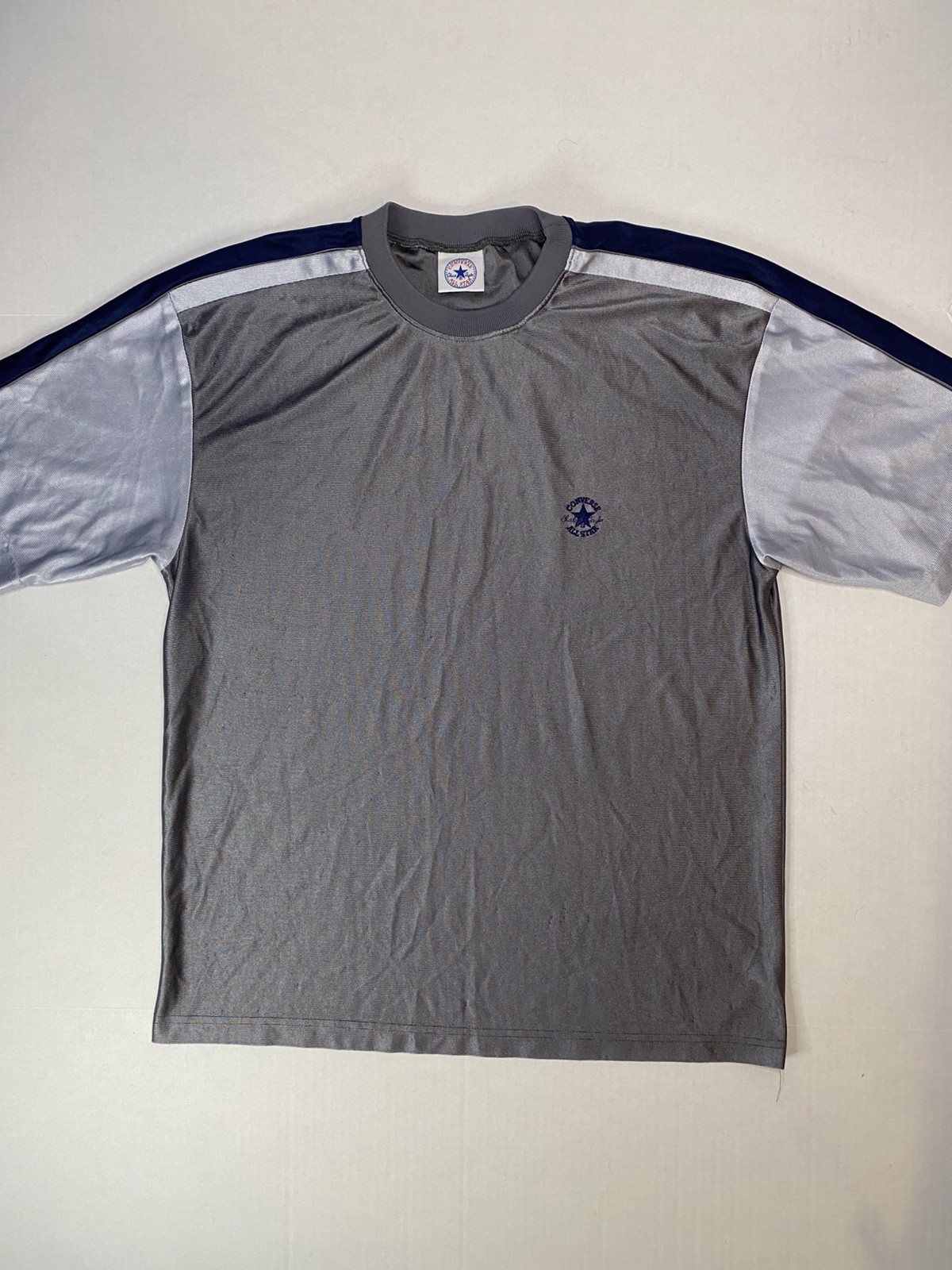 Vintage Converse All Star Chuck Taylor Athletic Jersey Shirt Gray Men’s XL gallery