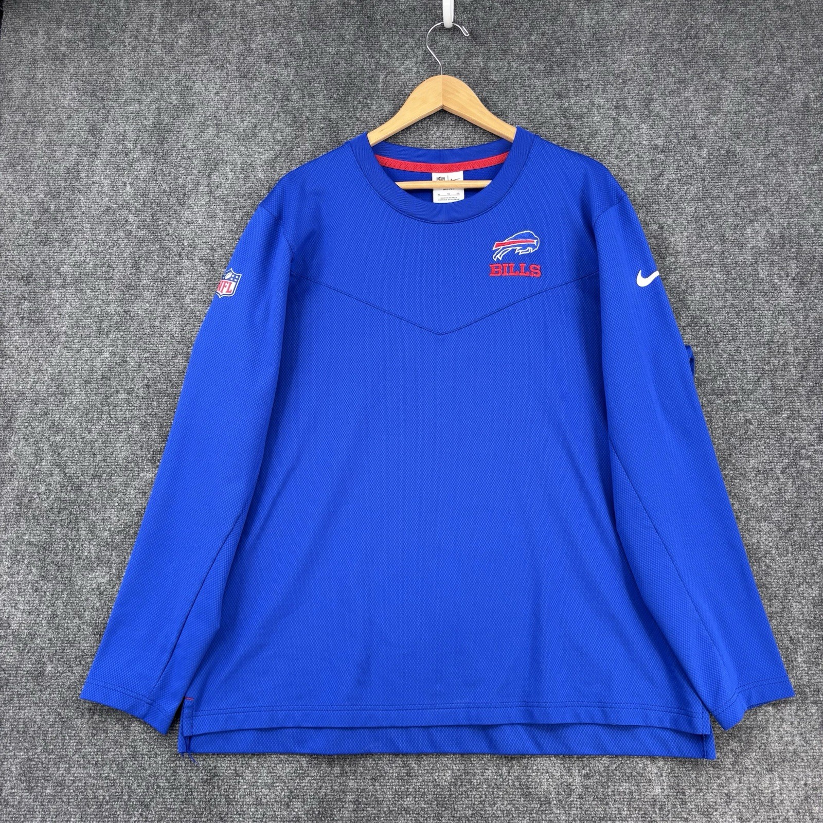 Nike Dri Fit Blue Sideline On Field Lockup Shirt NFL Buffalo Bills Men’s XL gallery