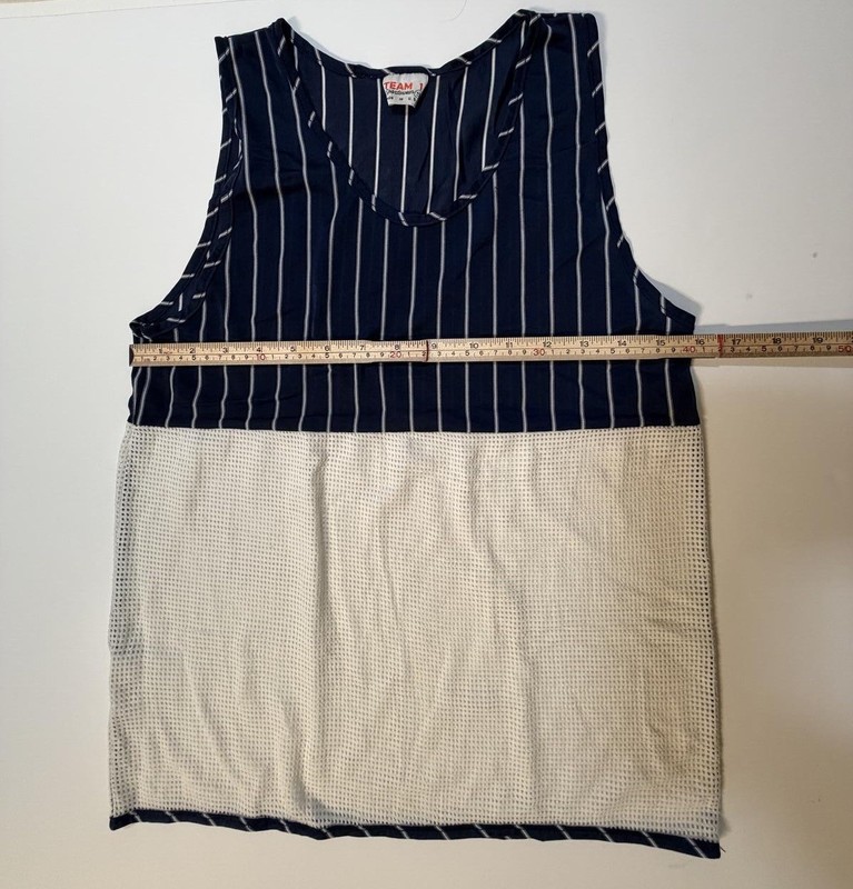 Team 1 Sportswear Navy White Stripe Colorblock Sleeveless Dress gallery