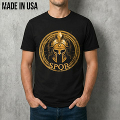 NEW SPQR Roman History Helmet & Ancient Roman Warrior SHIRT S-2XL MADE IN USA