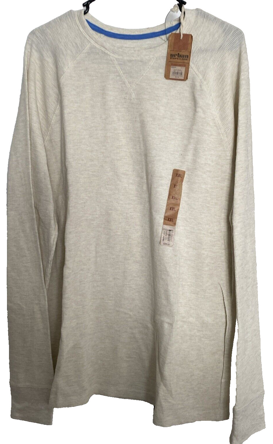 Urban Pipeline Cream Waffle Thermal Shirt XXL Slub Long Sleeve Raglan Sleeves gallery