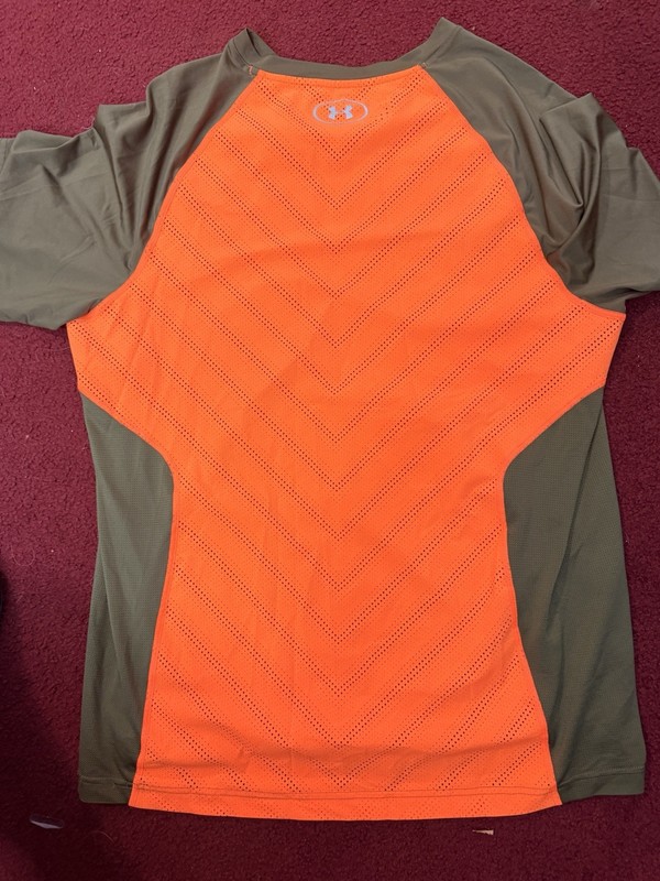 Under Armour NFL Combine Authentic HeatGear Fitted Shirt Men’s XL Green Orange gallery