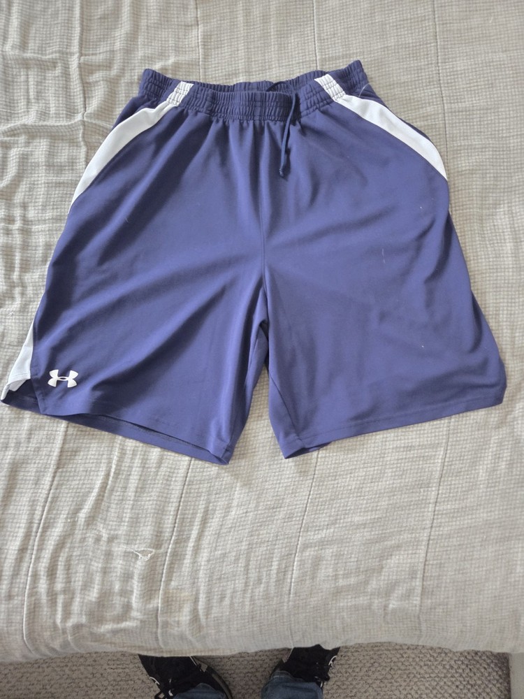 Blue Under Armour Shotts With White On The Sides Men's Size L