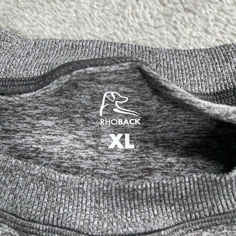 Rhoback Pace Performance Long Sleeve Crew Neck Heather Gray Mens Size XL gallery