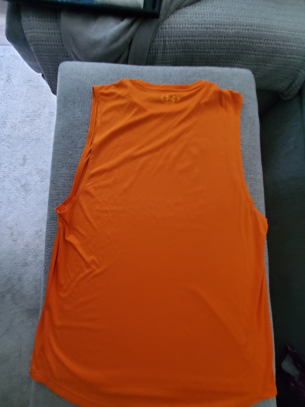 Under Armour Men’s XL Orange Sleeveless Loose Fit Graphic Logo Tank Polyester gallery